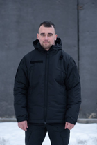 Мужская зимняя куртка Thermo-Loft полиция с липучками под шевроны черная 3XL - изображение 6