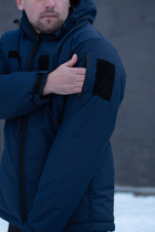 Куртка чоловіча зимова ДСНС Thermo-Loft з липучками під шеврони темно-синій L - зображення 4