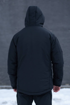 Чоловіча зимова куртка Thermo-Loft поліція із липучками під шеврони чорна L - зображення 2