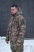 Чоловіча тактична куртка з підкладкою Omni-Heat мультикам з липучками під шеврони 2XL - зображення 4