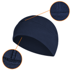 Шапка тактическая флисовая универсальная для силовых структур Beanie 2.0 Himatec Темно-синяя (7243), M - изображение 4