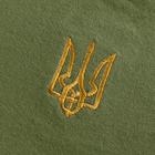 Футболка тактическая мужская универсальная для силовых структур Зеленая (Золотой Тризубец) (7200), XL - изображение 7