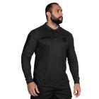 Поло футболка тактична чоловіча тактична з довгим рукавом для силових структур Paladin Чорна (7367), M - зображення 2