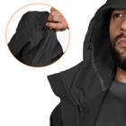 Куртка тактична демісезонна чоловіча для силових структур Stalker SoftShell Чорна (7226), XXL - зображення 6