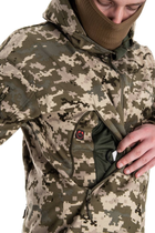 Военная водонепроницаемая дышащая теплая тактическая флиска-куртка Softshell XL(52-54) Пиксель - изображение 3