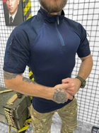 Рубашка тактическая с коротким рукавом синяя размер ХXL - изображение 4