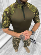 Тактическая рубашка убакс с коротким рукавом котон+стрейч Мультикам 2XL - изображение 1