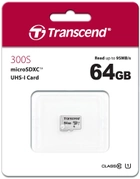 Karta pamięci Transcend MicroSDXC 300S 64GB Class 10 UHS-I U1 bez adaptera (TS64GUSD300S) - obraz 2