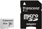 Karta pamięci Transcend 300S microSDHC 32GB UHS-I U1 + adapter SD (TS32GUSD300S-A) - obraz 1