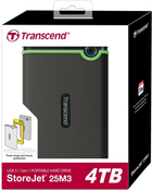 Dysk twardy Transcend StoreJet 25M3S 4TB TS4TSJ25M3S 2.5" USB 3.1 Gen 1 External Iron Gray - obraz 3