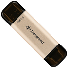 Pamięć USB Transcend JetFlash 930C 256GB USB 3.2/Type-C Gold-Black (TS256GJF930C) - obraz 1