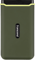 Dysk SSD Transcend ESD380C 2TB USB 3.1 Type-C 3D NAND TLC Military Green (TS2TESD380C) Zewnętrzny