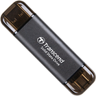 Dysk SSD Transcend ESD310C 256GB USB Type-A/USB Type-C 3D NAND (TS256GESD310C) Zewnętrzny - obraz 1
