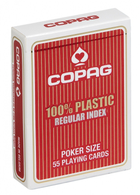 Карти гральні Cartamundi Poker Plastic Red Jumbo 1 колода x 55 карт (5411068400377) - зображення 1