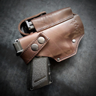 Поясная кобура для Glock 19 коричневая - изображение 2