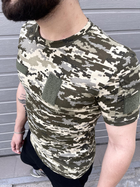 Тактична футболка піксель з липучками на грудях та кишеню на плечі XL - зображення 8
