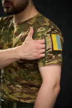 Тактична футболка мультикам з липучками на плечах та кишенею на блискавці 3XL - зображення 3