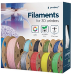 Filament do wkładu Gembird PLA Silk Rainbow 1.75 mm Lodowy błękit/Ciemno niebieski (3DP-PLA-SK-01-ICE) - obraz 3