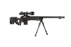 Снайперська гвинтівка 4402D (З оптичним прицілом та сошками) - Black [WELL] (для страйкболу) - зображення 6