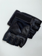 Тактичні рукавиці без пальців чорні РОЗМІР М - зображення 3