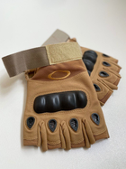 Тактические перчатки без пальцев койот размер М - изображение 3