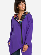 Bluza damska rozpinana streetwear długa BeWear B091 L-XL Fioletowa (5903068418372) - obraz 1