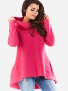 Bluza damska z kapturem długa Awama A200 S-M Różowa (5902360518483) - obraz 2