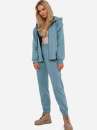 Bluza damska rozpinana streetwear długa Made Of Emotion M761 S-M Niebieska (5905563714089) - obraz 3