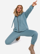 Bluza damska rozpinana streetwear długa Made Of Emotion M761 S-M Niebieska (5905563714089) - obraz 5