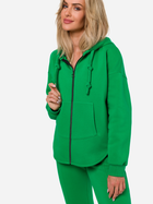 Толстовка на блискавці з капюшоном жіноча Made Of Emotion M761 S-M Зелена (5905563714201) - зображення 1