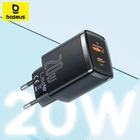 Сетевое зарядное устройство Baseus Dual Quick Charger Type c (PD)+ USB (QC3.0) 20w