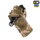 Тактичні рукавички M-Tac Winter Soft Shell MM14, Зимові військові рукавички Піксель, Теплі стрілецькі рукавички, L - зображення 8