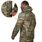 Тактична зимова куртка на флісі CM Stalker SoftShell Multicam / Водовідштовхувальна військова куртка камуфляж, M - зображення 6