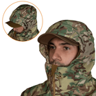 Тактична зимова куртка на флісі CM Stalker SoftShell Multicam / Водовідштовхувальна військова куртка камуфляж, M - зображення 7
