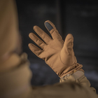 Тактические перчатки M-Tac Winter Soft Shell Coyote, Зимние военные перчатки, Теплые стрелковые перчатки, L - изображение 9