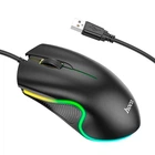 Миша дротова Hoco GM19 1000DPI USB 1.4M для ПК/ноутбука ігрова з підсвіткою Чорний