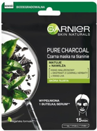 Oczyszczająca maska na tkaninie Garnier Pure Charcoal Black Tissue Mask z ekstraktem z czarnej herbaty matująca 28 g (3600542097239) - obraz 1