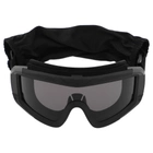 Захисні окуляри-маска SPOSUNE JY-026-2 оправа-чорна колір лінз сірий - изображение 2