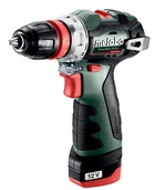 Шурповерт-дриль Metabo powermaxx bs bl q, акумуляторний, Li-Power, 2*12 ст, 2 Ач, 0-400/0-1500 об/хв, патрон 1-10мм, 20/38 Нм, кейс, 0.7кг 601749