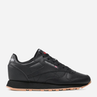 Buty sportowe dziecięce dla dziewczynki Reebok Cl Lthr GZ6093 36.5 (5US) 24 cm Czarne z brązowym (4065422063817)
