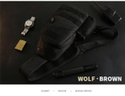 Тактична сумка-рюкзак барсетка бублик на одній лямці BBL чорна + USB вихід - зображення 4