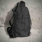 Тактическая сумка-рюкзак барсетка баранка на одной лямке BBL черная + USB выход - изображение 9