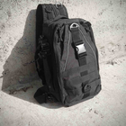 Черная тактическая сумка-рюкзак мессенджер барсетка MFH T0454 - изображение 13
