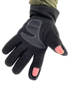 Тактические зимние теплі перчатки с откидными пальцами на флисе, многоцелевые перчатки XL Черные - изображение 5