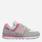 Buty sportowe dziecięce dla dziewczynki na rzepy New Balance 574 PV574SA2 28 Szare (195173159379) - obraz 1