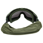 Захисні окуляри-маска SPOSUNE JY-026-1 оправа оливкова колір лінз сірий - зображення 7