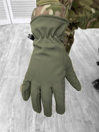 Тактичні зимові рукавички Soft Shell Tactical Gloves Olive M - изображение 1
