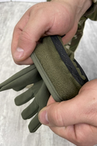 Тактичні зимові рукавички Soft Shell Tactical Gloves Olive M - изображение 3