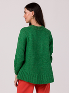 Sweter damski elegancki BeWear BK105 One Size Ciemnozielony (5905563715680) - obraz 2
