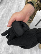 Тактичні рукавички флісові двошарові Tactical Gloves Black XL - зображення 4